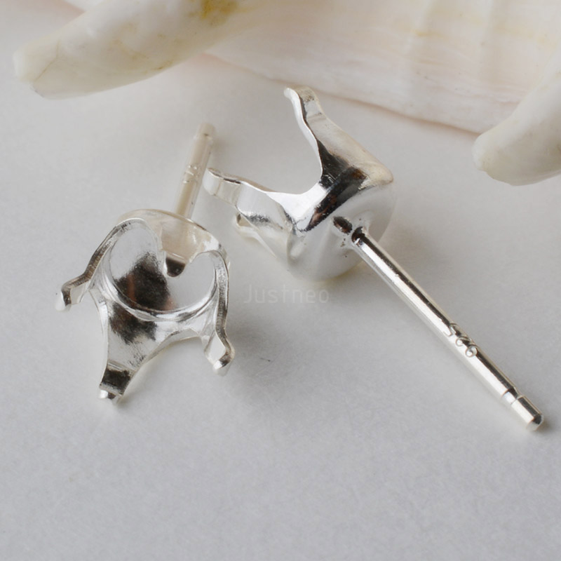 Hoop Earrings - Orecchino a bottone in argento sterling