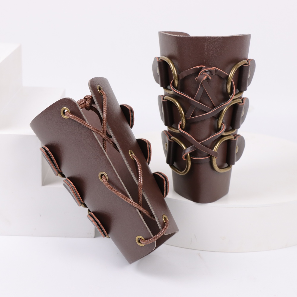 Leather Bracelet - Guanti lunghi in pelle per tiro