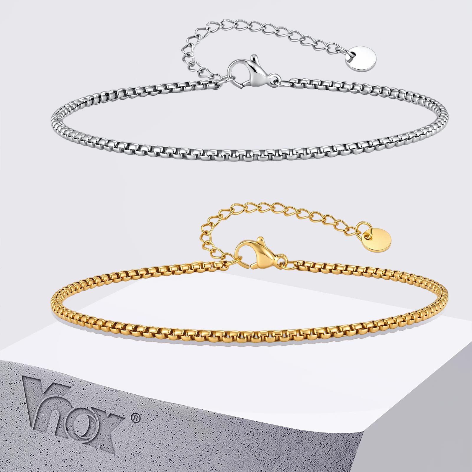 Jc Jewelry & Watches Reviews - Cavigliera Vnox con catena a maglie