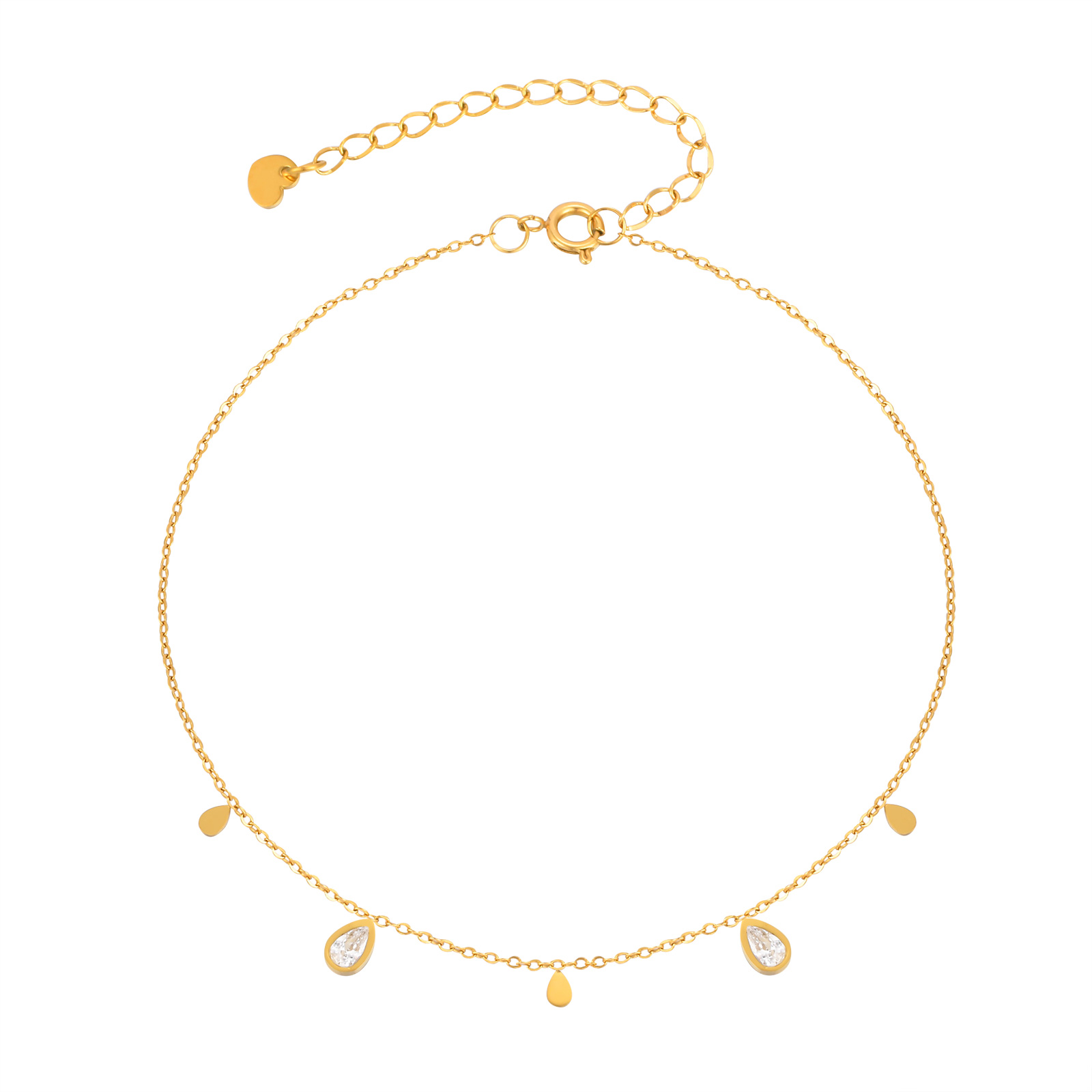 Jc Jewelry & Watches Reviews - Cavigliera delicata con zirconi a goccia