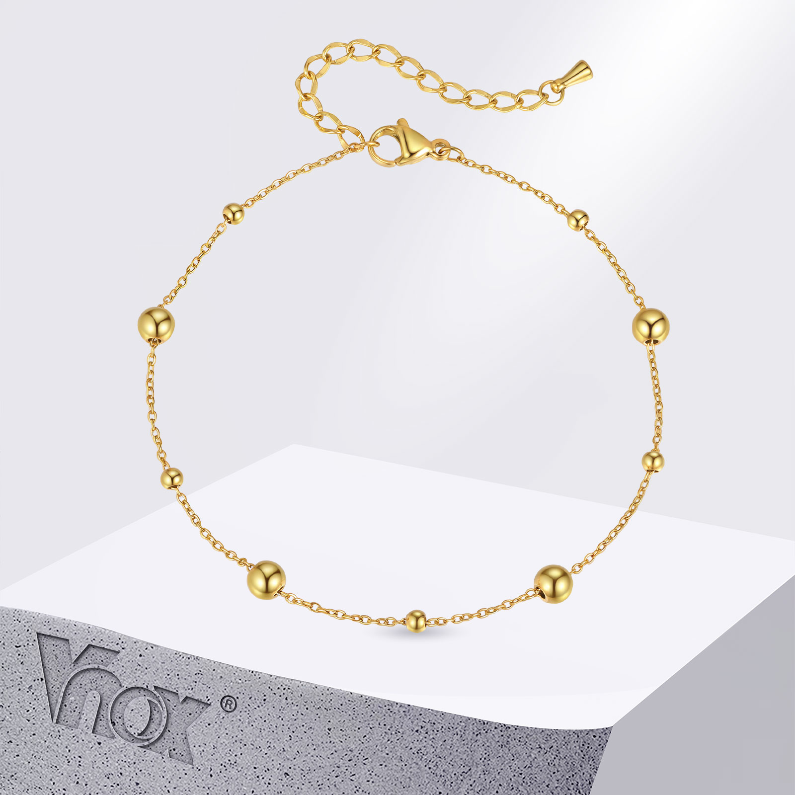 Jc Jewelry & Watches Reviews - Cavigliere con piccole perle in acciaio