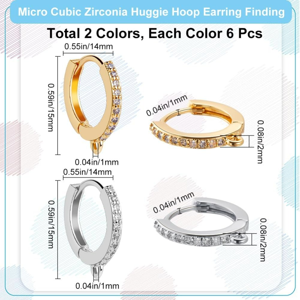 1 scatola da 12 pezzi ganci ro - Hoop Earrings recensione e prezzo