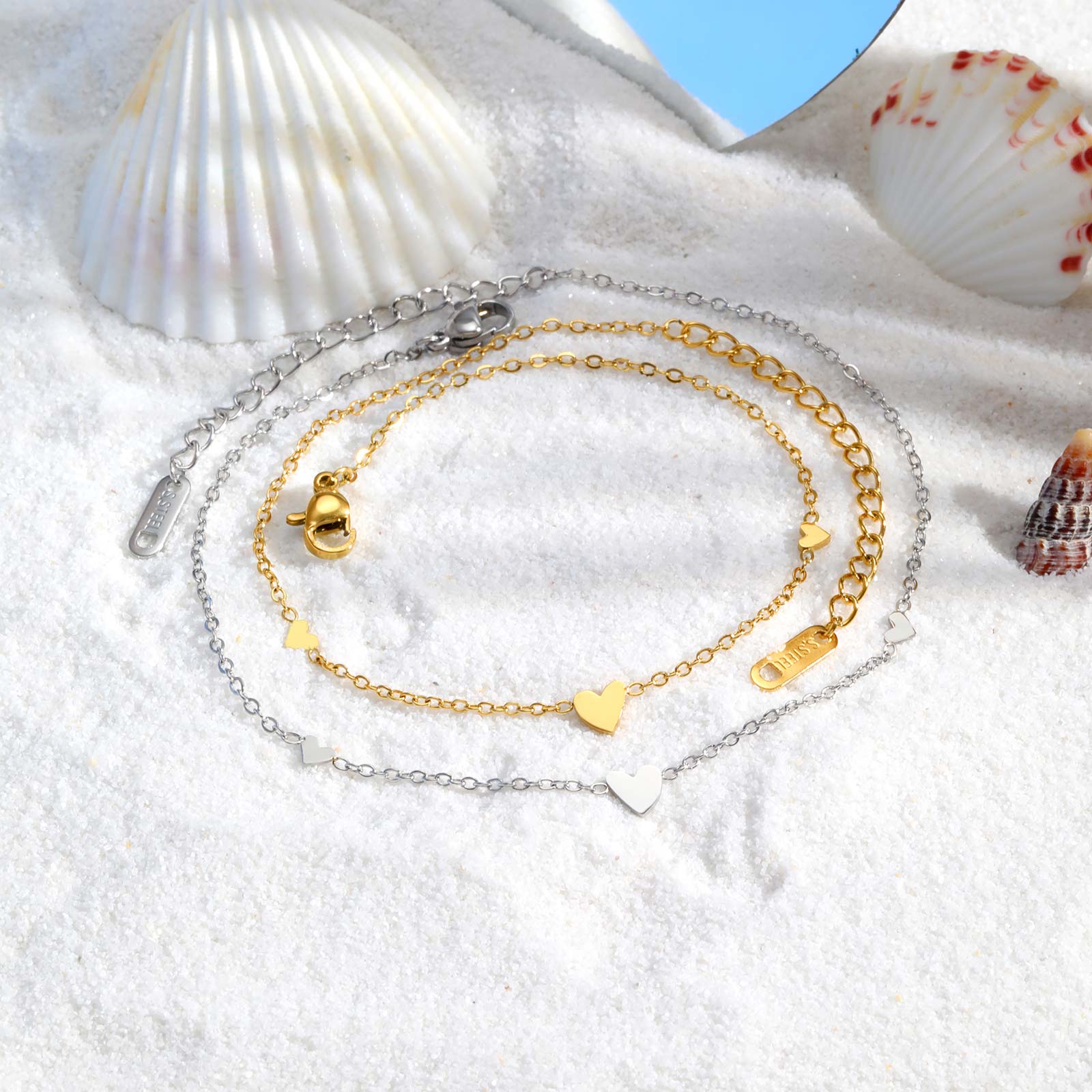 Cavigliere a forma di cuore in - Jc Jewelry & Watches Reviews recensione e prezzo