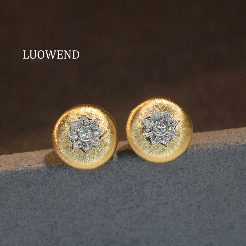 LUOWEND Orecchini in Oro Giall - Diamond Stud Earrings recensione e prezzo