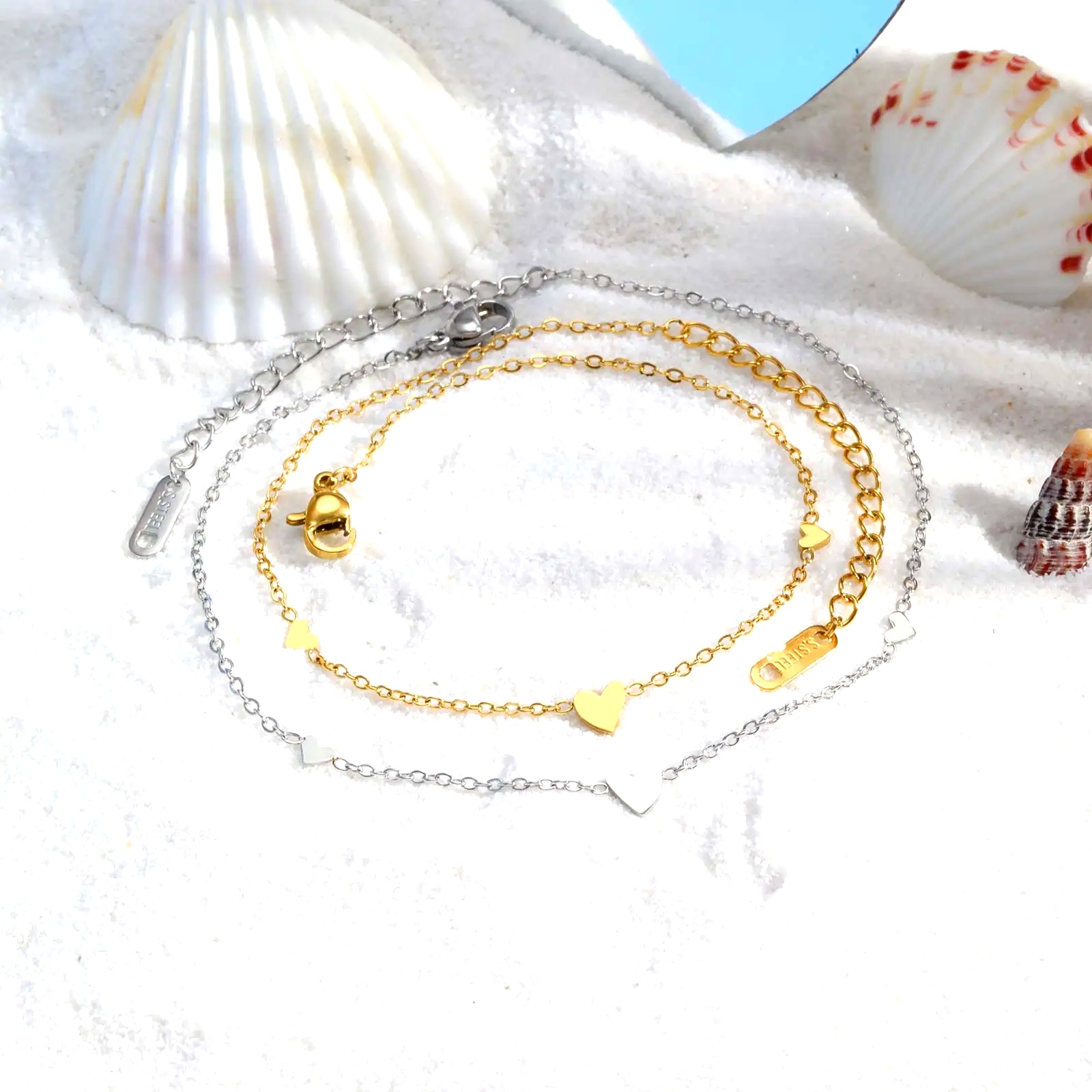 Cavigliere a Cuore in Acciaio  - Jc Jewelry & Watches Reviews recensione e prezzo